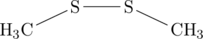  \chemfig{S(-[:205]H_3C)-S(-[:335]CH_3)} 